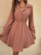 Button Front Long Sleeve Dress | Dresses Dress from PHUNKYN