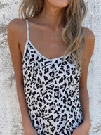Leopard Sleeveless Jumpsuit with Pockets | One-Pieces Jumpsuit from PHUNKYN