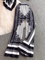 Tie Back Printed Cami and Pants Set | Outfit Sets Top and Pants Set from PHUNKYN