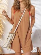 V-Neck Wide Strap Romper | One-Pieces Romper from PHUNKYN