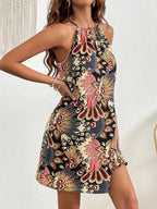 Printed Grecian Neck Mini Dress | Dresses Mini Dress from PHUNKYN