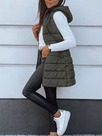 Zip Up Hooded Winter Coat | Puffer Jackets Winter Coat from PHUNKYN