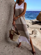 Slit Color Block Wide Strap Cover Up | Cover Ups Cover Up from PHUNKYN