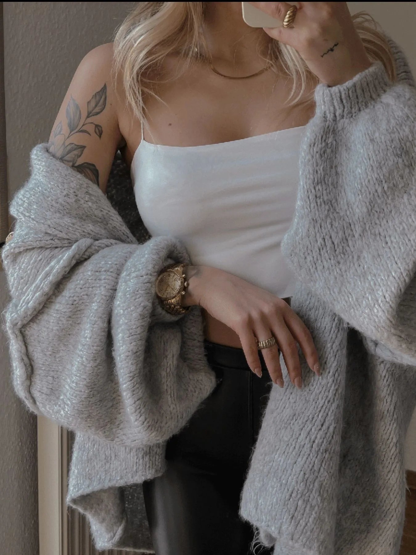 Open Front Dropped Shoulder Cardigan | Cardigans Cardigan from PHUNKYN