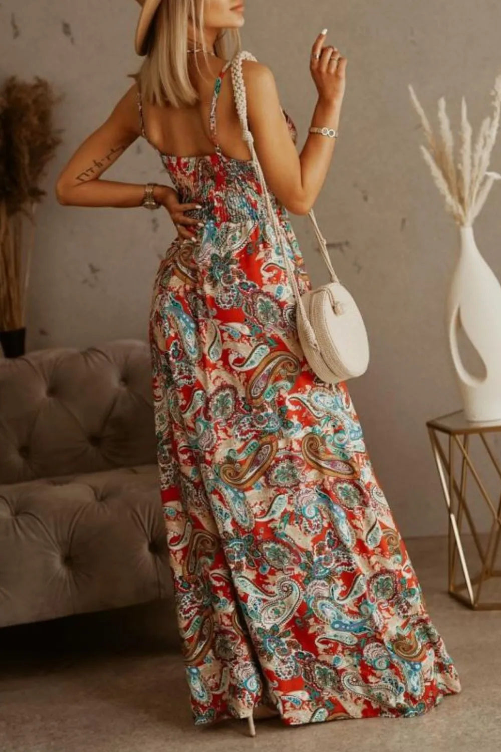 Printed Spaghetti Strap Maxi Dress | Dresses Maxi Dress from PHUNKYN