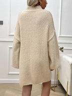 Mock Neck Long Sleeve Mini Sweater Dress | Dresses Sweater Dress from PHUNKYN