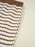 Stripe Collared Top and Drawstring Pant Set | Outfit Sets Top and Pants Set from PHUNKYN