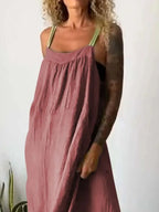 Ruched Cami Maxi Dress with Pockets | Dresses Maxi Dress from PHUNKYN