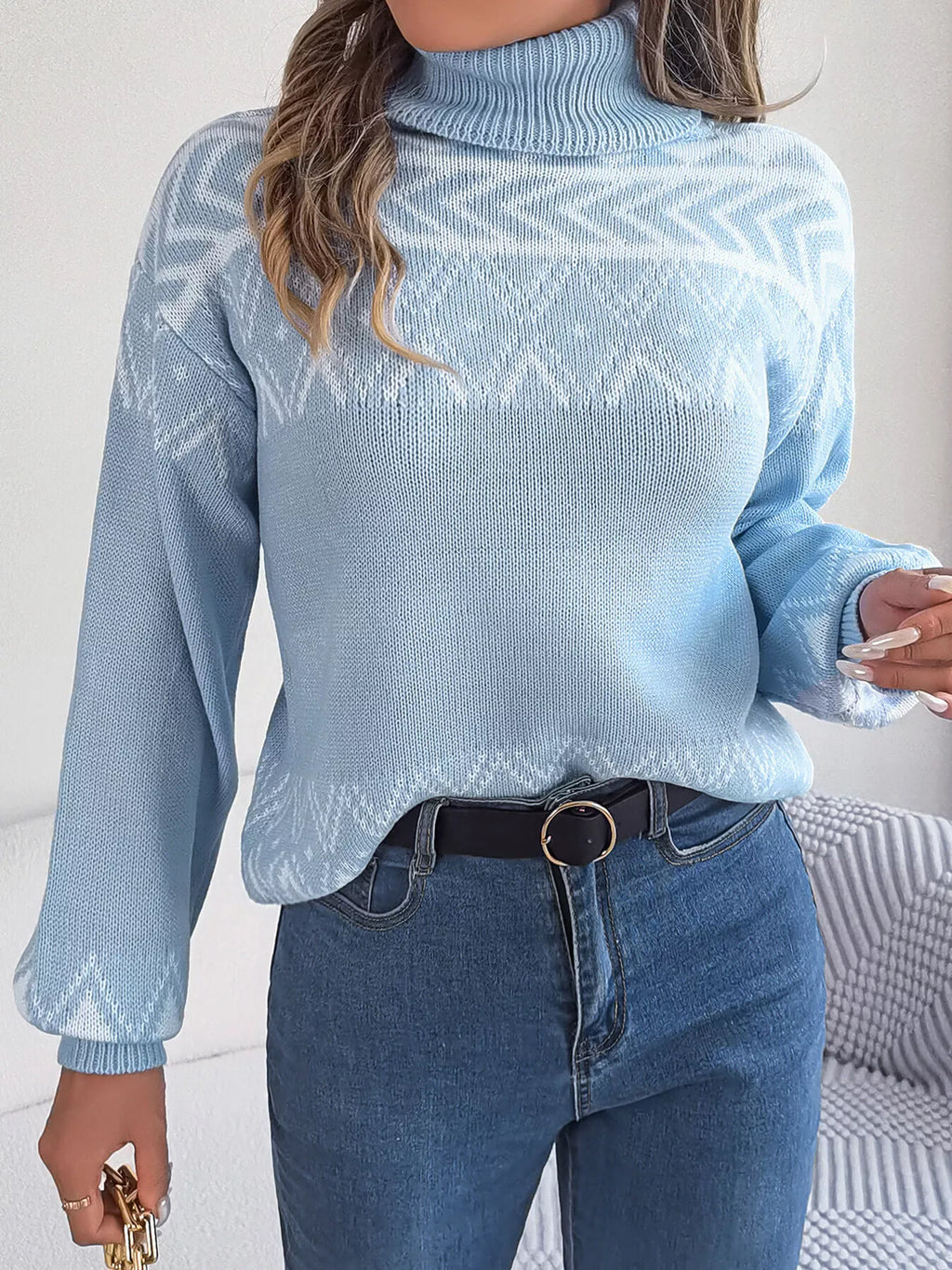 Turtleneck Dropped Shoulder Sweater | Sweaters Sweater from PHUNKYN