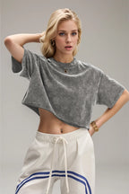 Basic Bae Round Neck Dropped Shoulder Short Sleeve T-Shirt | T-Shirts T-Shirt from PHUNKYN