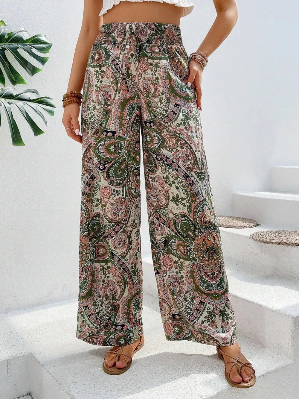 Printed Wide Leg Pants | Trousers Trousers from PHUNKYN