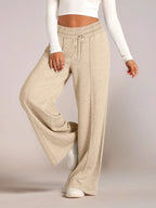 Drawstring Relaxed Fit Wide Leg Pants | Trousers Women's Trousers from PHUNKYN
