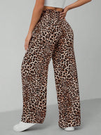 Leopard Print Wide Leg Pants | Trousers Wide Leg Pants from PHUNKYN