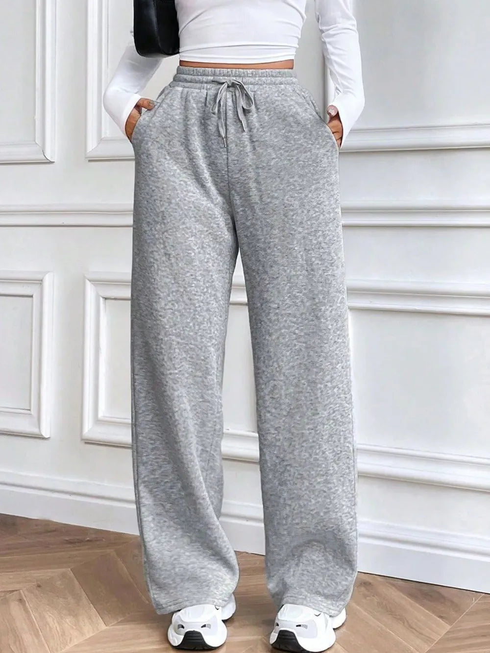 Drawstring Wide Leg Pants | Joggers Wide Leg Pants from PHUNKYN