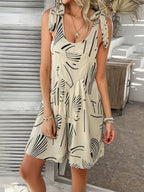 Printed Tie Shoulder Overalls with Pockets | One-Pieces Romper from PHUNKYN