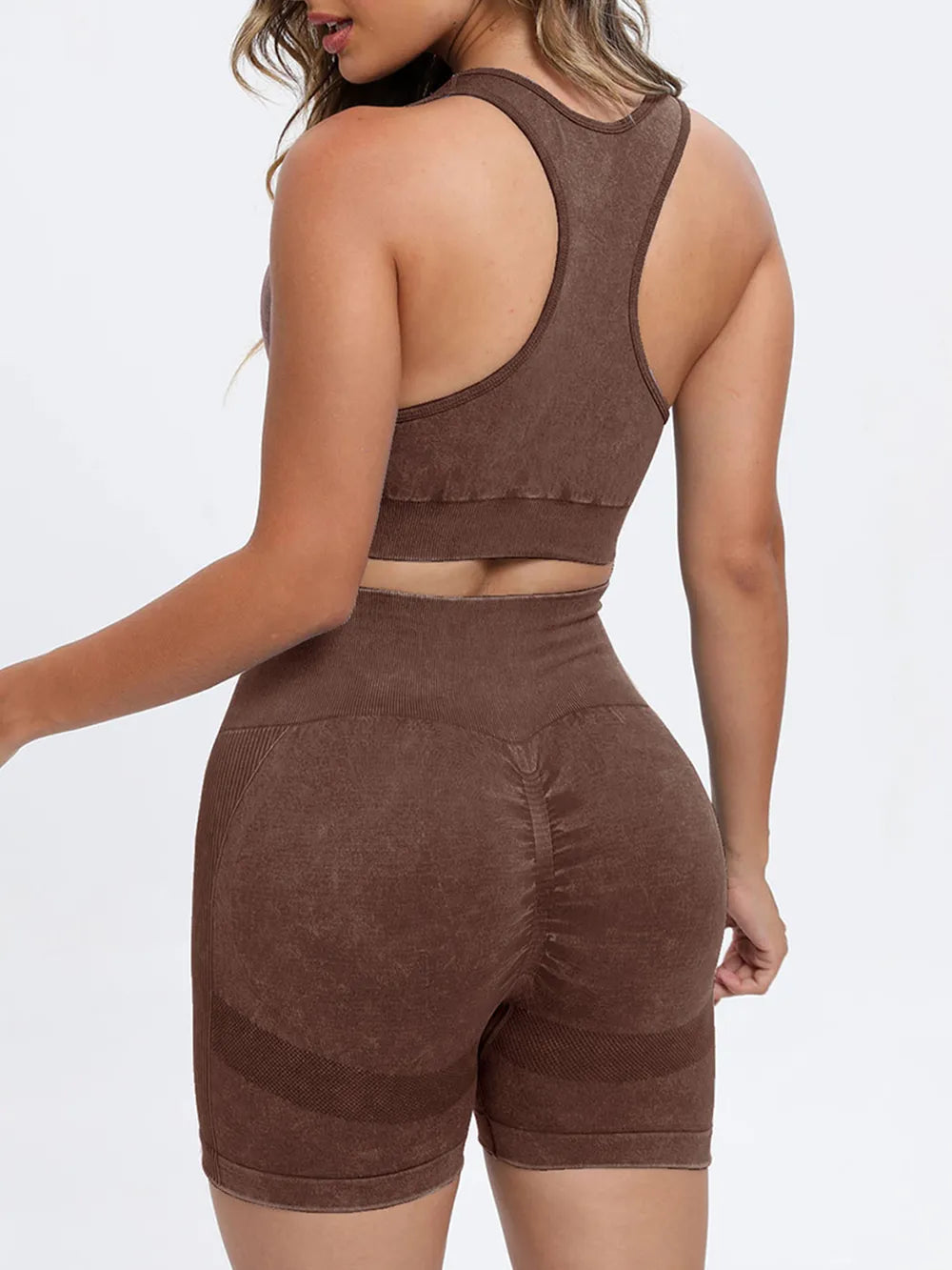 Scoop Neck Wide Strap Top and Shorts Active Set | Activewear Short and Top Set from PHUNKYN