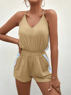 Spaghetti Strap V-Neck Romper | One-Pieces Romper from PHUNKYN