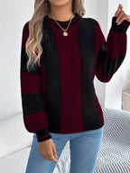 Color Block Round Neck Sweater | Sweaters Sweater from PHUNKYN