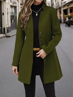 Button Up Long Sleeve Coat | Overcoats Coat from PHUNKYN