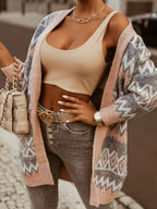 Bohemian Geometric Pattern Longline Cardigan | Cardigans Cardigan from PHUNKYN
