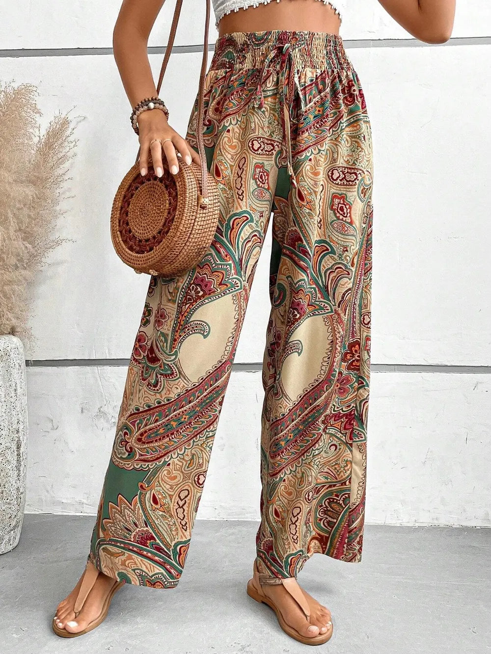Printed Wide Leg Pants | Trousers Trousers from PHUNKYN