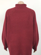 Mock Neck Dropped Shoulder Sweater Dress | Dresses Sweater Dress from PHUNKYN