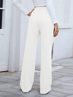 Side Striped Wide Leg Pants | Trousers Wide Leg Pants from PHUNKYN