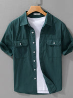 Men's Button Up Short Sleeve Shirt | Shirts Shirts from PHUNKYN