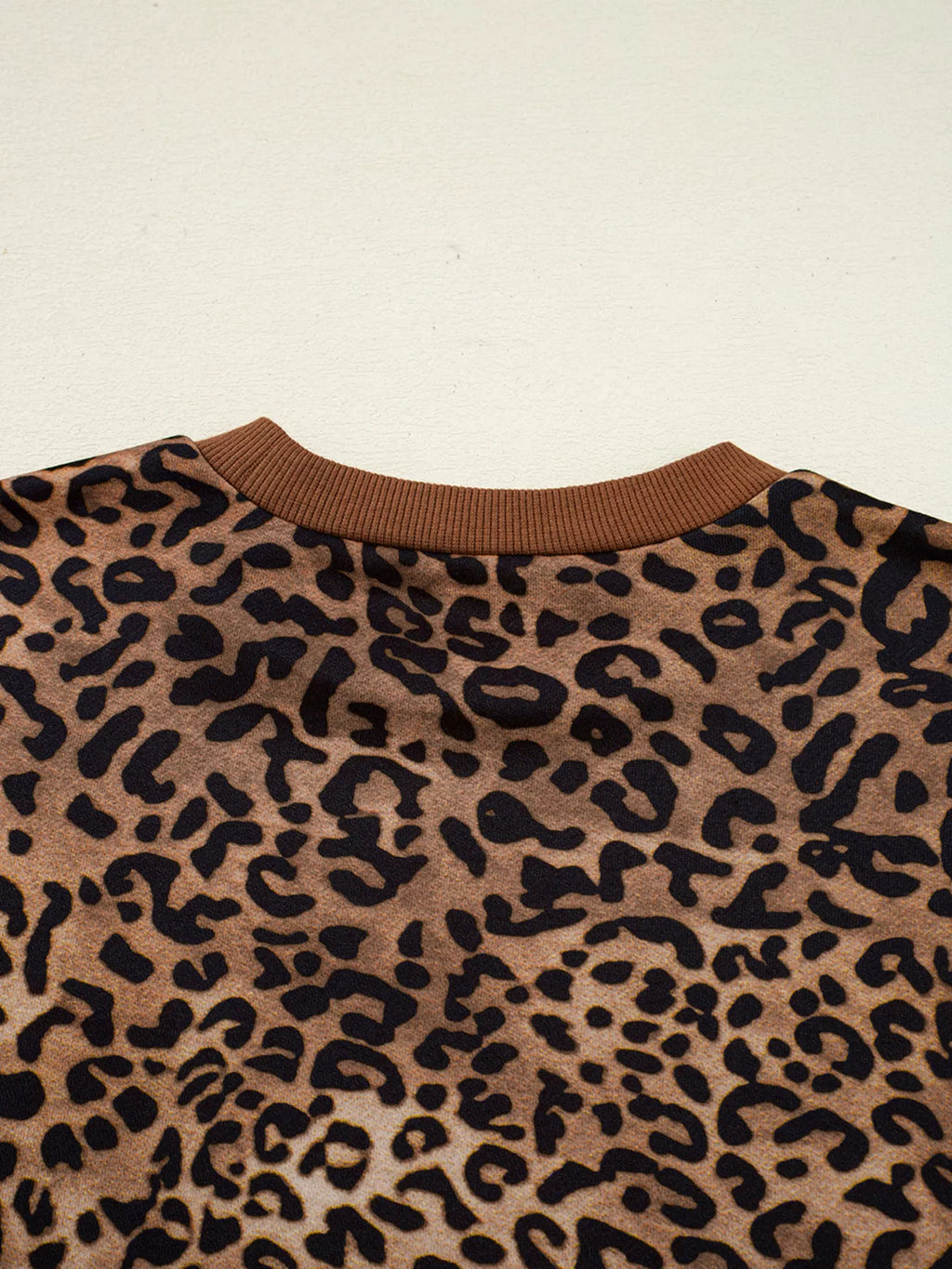 Leopard Print Contrast Trim Long Sleeve Top and Pants Set | Outfit Sets Top and Pants Set from PHUNKYN