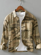 Men's Camouflage Button Up Long Sleeve Shirt | Shirts Shirts from PHUNKYN