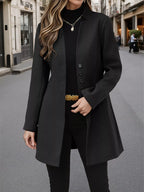 Button Up Long Sleeve Coat | Overcoats Coat from PHUNKYN