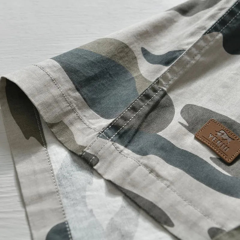 Men's Camouflage Button Up Long Sleeve Shirt | Shirts Shirts from PHUNKYN