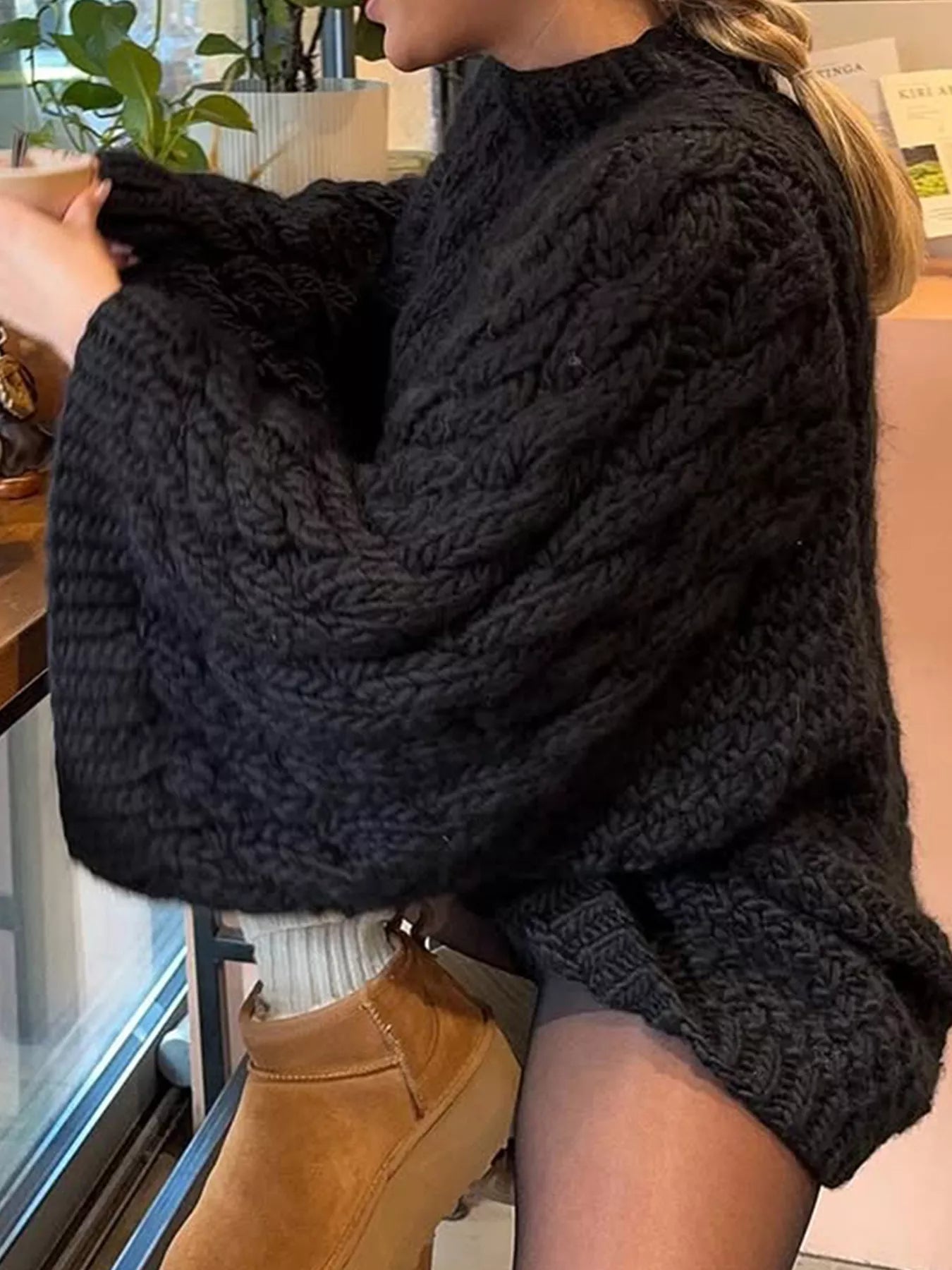 Cable Knit Round Neck Sweater | Sweaters Sweater from PHUNKYN