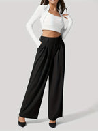 Wide Leg Pants with Pockets | Trousers Wide Leg Pants from PHUNKYN