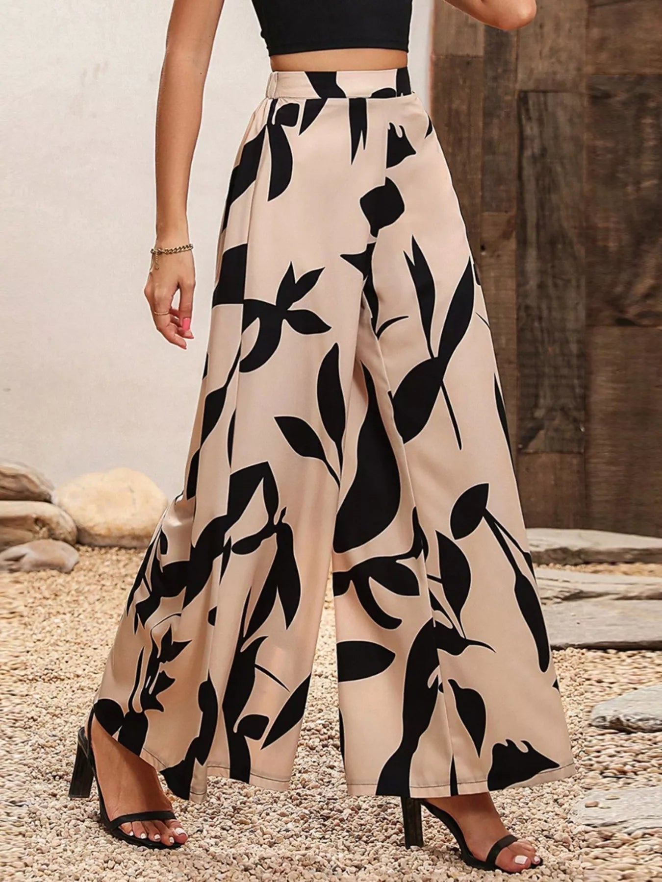 Printed Wide Leg Pants | Trousers Wide Leg Pants from PHUNKYN