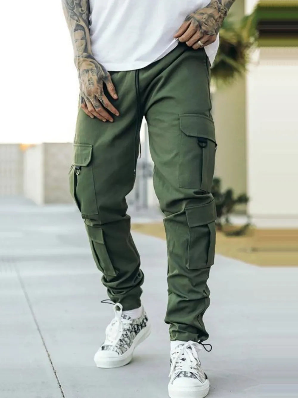 Men's Drawstring Pants with Cargo Pockets | Cargo Pants Cargo Pants from PHUNKYN