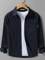 Men's Plus Size Button-Up Shirt with Chest Pocket | Shirts Shirt from PHUNKYN