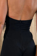 Halter Neck Wide Leg Jumpsuit with Keyhole Detail | One-Pieces Jumpsuit from PHUNKYN