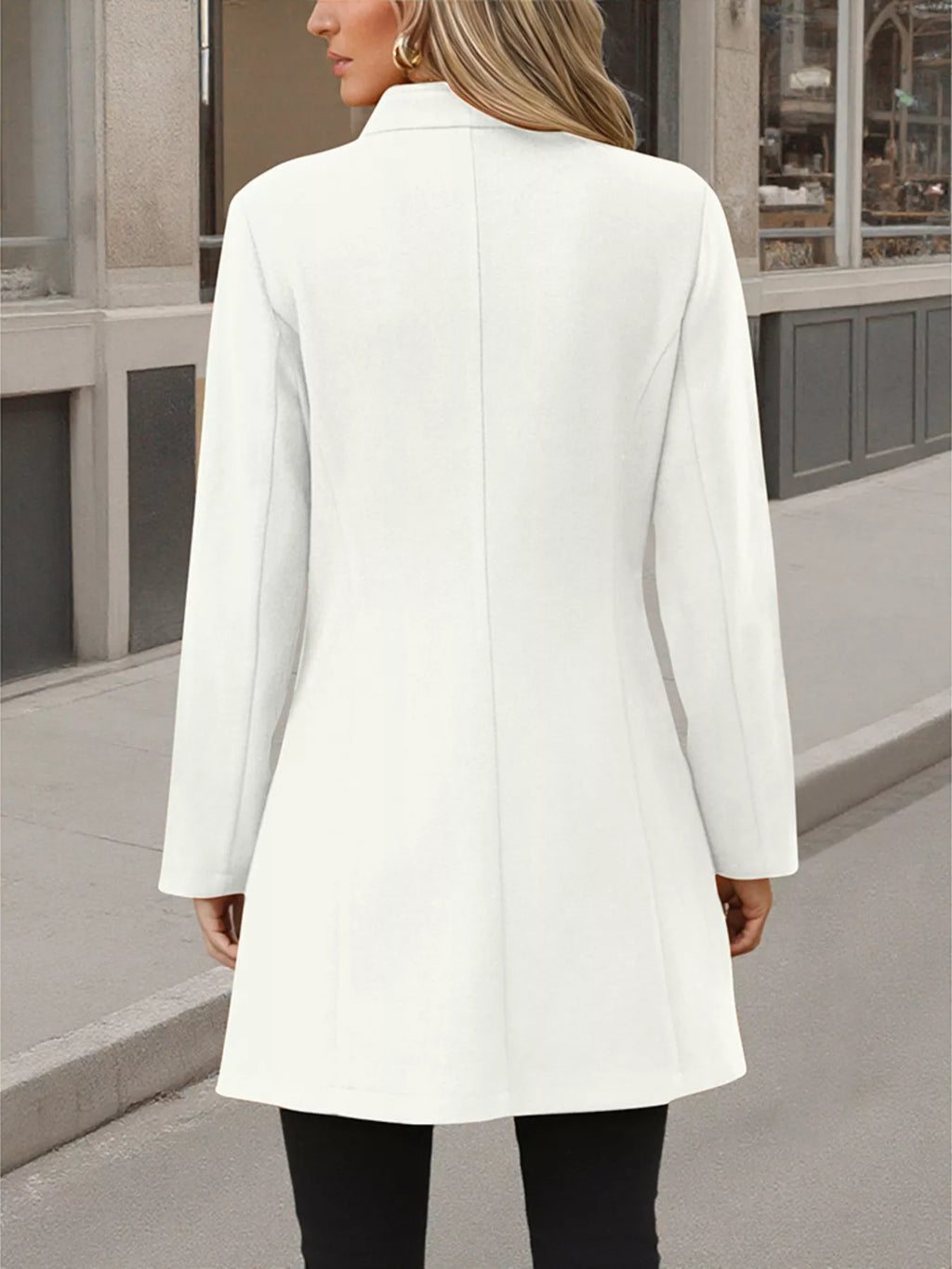 Button Up Long Sleeve Coat | Overcoats Coat from PHUNKYN