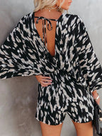 Oversized Tied Back Printed Romper | One-Pieces Romper from PHUNKYN
