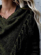 Fringe Long Sleeve Wrap Cardigan | Cardigans Cardigan from PHUNKYN