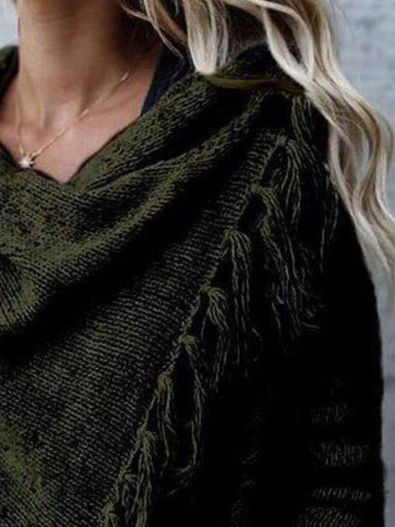 Fringe Long Sleeve Wrap Cardigan | Cardigans Cardigan from PHUNKYN