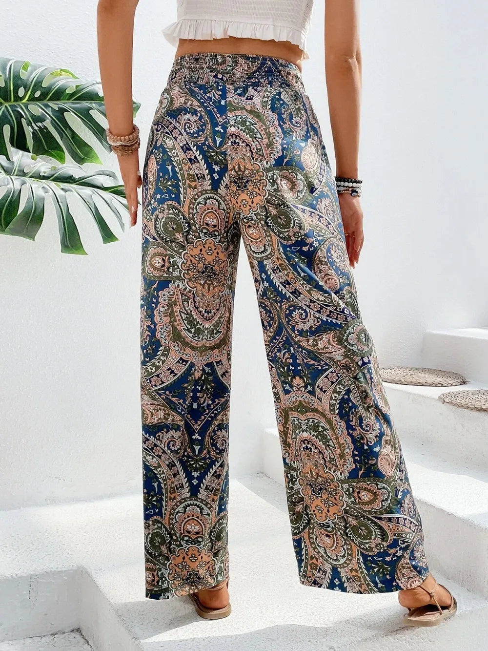 Printed Wide Leg Pants | Trousers Trousers from PHUNKYN
