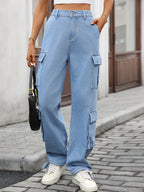 Casual Wide Leg Cargo Jeans | Jeans Cargo Pants from PHUNKYN
