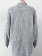 Mock Neck Dropped Shoulder Sweater Dress | Dresses Sweater Dress from PHUNKYN