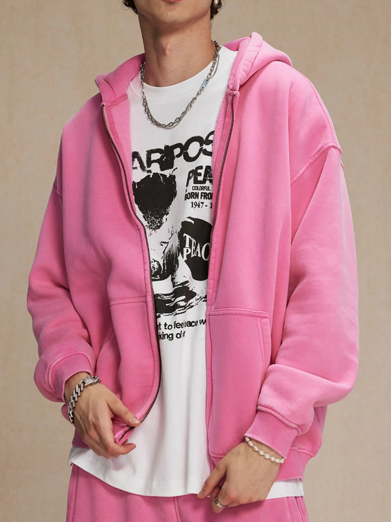 Men's Zip Up Long Sleeve Hoodie | Hoodies Hoodie from PHUNKYN