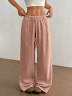 Drawstring Wide-Leg Casual Pants | Trousers Wide Leg Pants from PHUNKYN