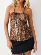 Leopard Halter Neck Cami | Cami Top from PHUNKYN