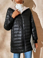 Quilted Zip Up Puffer Coat with Hood | Puffer Jackets Puffer Coat from PHUNKYN