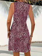 Leopard V-Neck Sleeveless Mini Dress | Dresses Mini Dress from PHUNKYN